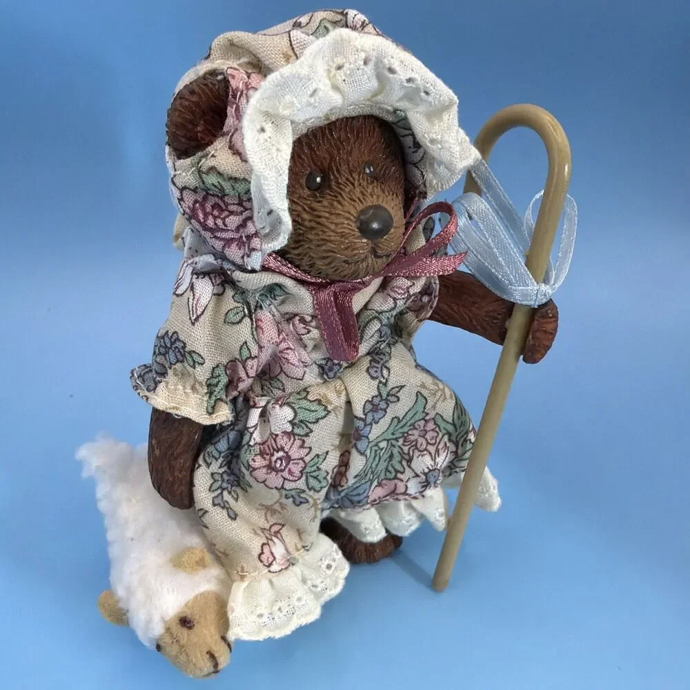Russ Town Little Bo Peep Figure With Staff And Lamb. 5” Tall